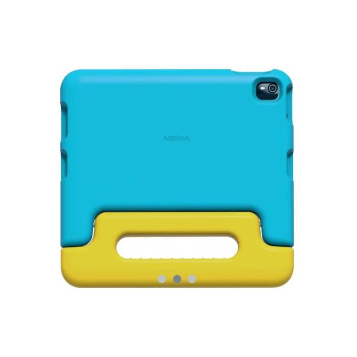 Nokia T10 Funda Kids de EVA, para tablets de 8", protectora anti-caídas en amarillo y cian