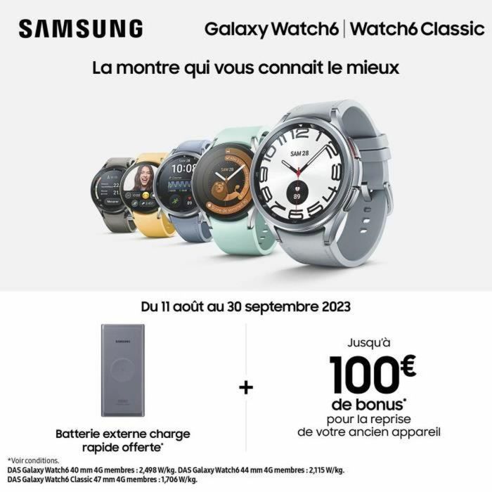 SAMSUNG Galaxy Watch6 Clásico 43mm Negro Bluetooth 5