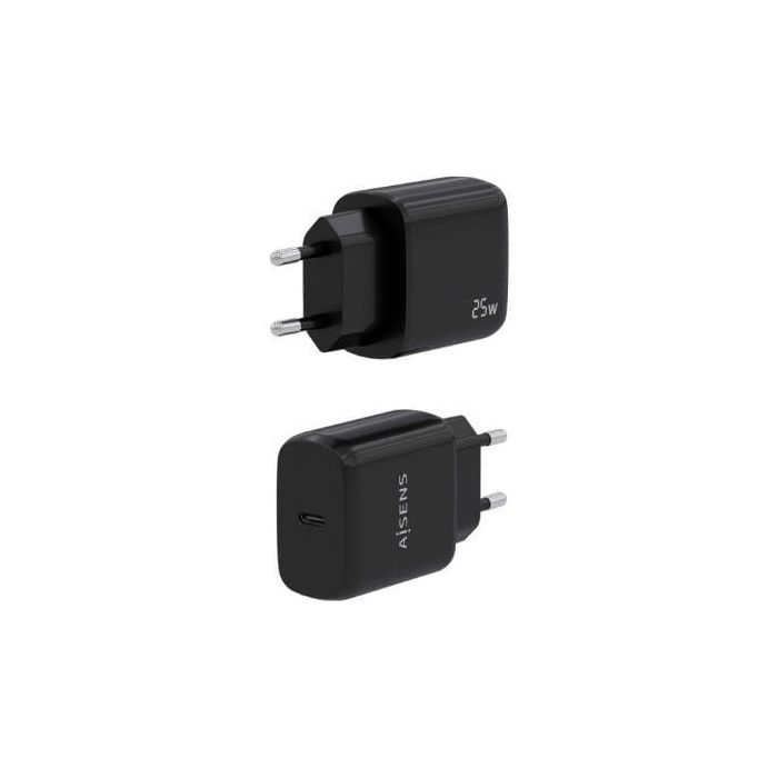 AISENS - CARGADOR USB-C PD3.0 1 PUERTO 1xUSB-C 25W, NEGRO 2 AISENS - CARGADOR USB-C PD3.0 1 PUERTO 1xUSB-C 25W, NEGRO 2