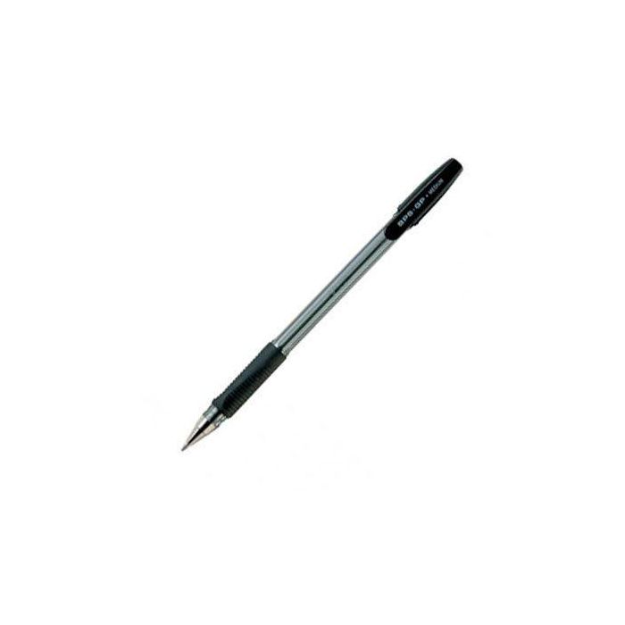 Pilot Bolígrafo Bps-Gp, Punta de Bola 1.0 mm, Tinta Aceite, Grip Caucho, Negro, Caja de 12 Unidades (12 Unidades)
