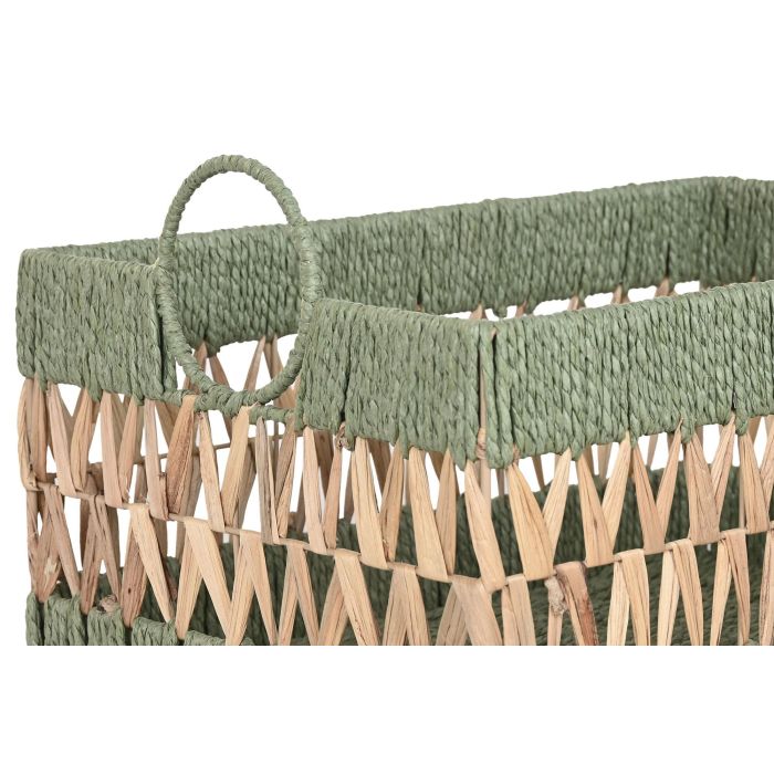 Cesta Tropical DKD Home Decor Verde Blanco 30 x 26 x 43 cm Set de 3 (2 Unidades) 2 Cesta Tropical DKD Home Decor Verde Blanco 30 x 26 x 43 cm Set de 3 (2 Unidades) 2