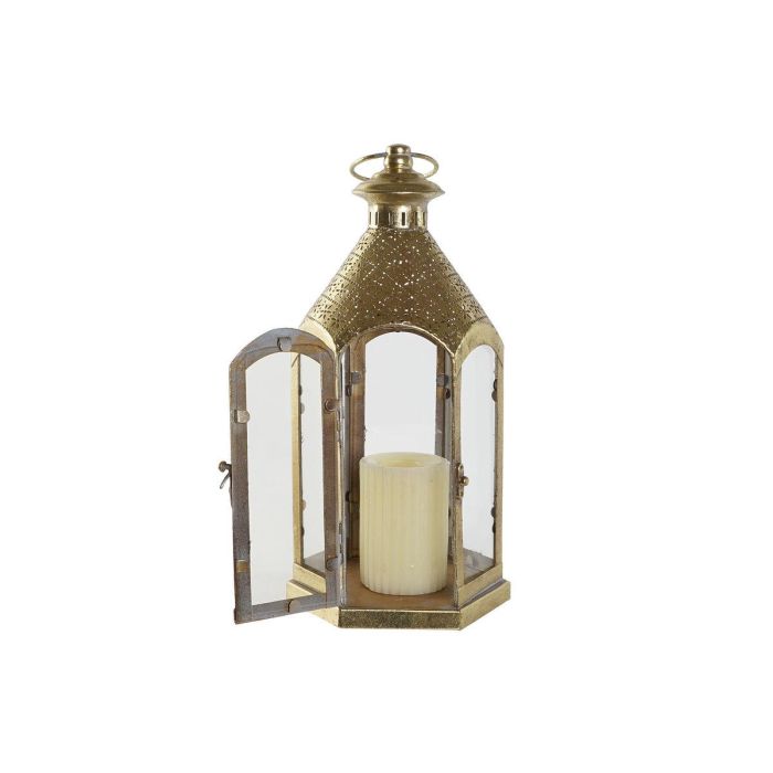 Portavela Arabe DKD Home Decor Dorado 18 x 35.5 x 18 cm 1