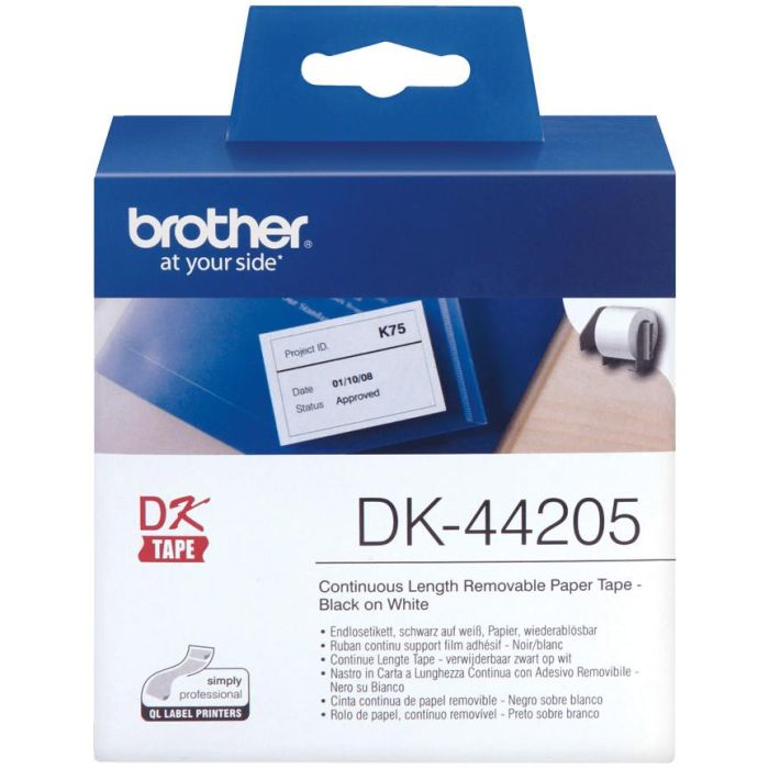 Brother Cinta Continua De Papel Térmico Removible Blanco 62 mm x 30,48 M 1