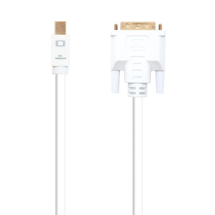Nanocable Cable Conversor Mini DP a DVI, Conectores Blindados en Oro, Compatible DisplayPort 1.2a, 1920x1080@60HZ, 2.0 m, Blanco 1 Nanocable Cable Conversor Mini DP a DVI, Conectores Blindados en Oro, Compatible DisplayPort 1.2a, 1920x1080@60HZ, 2.0 m, Blanco 1