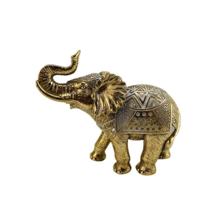 Figura Decorativa Romimex Dorado Elefante 16 x 14 x 7 cm