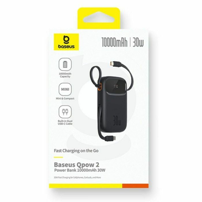 Powerbank Baseus P10055008113-00 Negro 10000 mAh 12 Powerbank Baseus P10055008113-00 Negro 10000 mAh 12