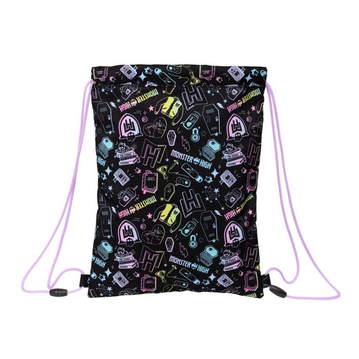 Bolsa Mochila con Cuerdas Monster High Negro 26 x 34 x 1 cm 1