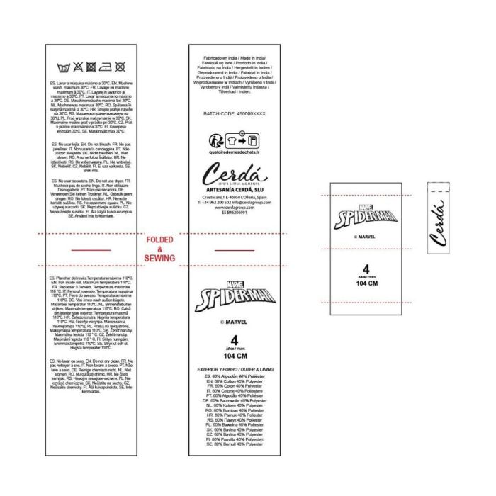 Cerdá Sudadera Spiderman Cotton Brushed con Capucha para Niños de 6 Años Azul 1