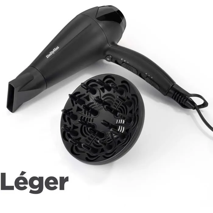 Babyliss Secador de Pelo Power Dry D563DE - 2100W - Motor DC - Secador Profesional con Difusor y Concentrador 5