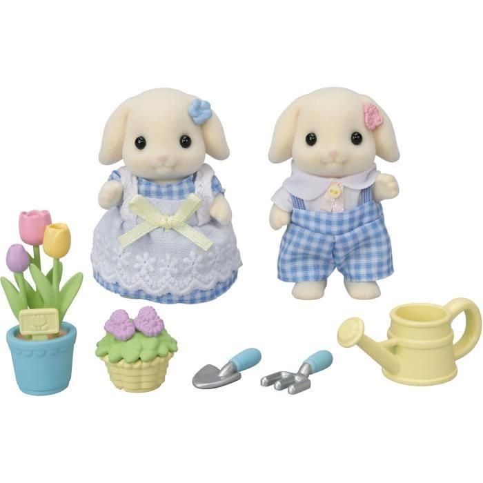 Muñeco - SYLVANIAN FAMILIES - Hermano y hermana Conejo Aries - Jardinería - Articulado - Multicolor 2