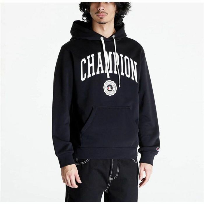 Sudadera con Capucha Hombre Champion Negro 118 Freeze 4 Sudadera con Capucha Hombre Champion Negro 118 Freeze 4