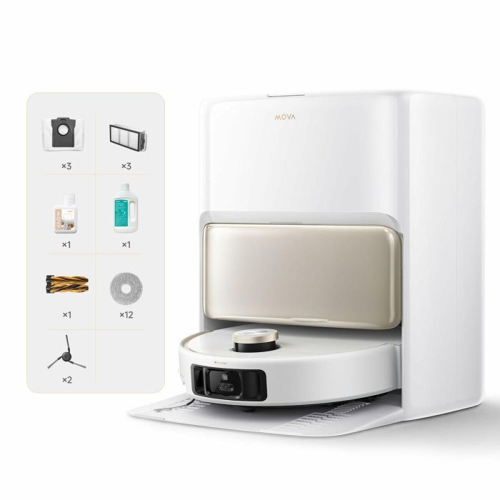 Robot aspirador ultracompleto MOVA V50 - Potencia de 24.000 Pa - Limpieza térmica de suelos con sistema DuoSolution 10 Robot aspirador ultracompleto MOVA V50 - Potencia de 24.000 Pa - Limpieza térmica de suelos con sistema DuoSolution 10
