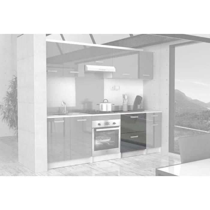 START Base de cocina L 60 cm con encimera incluida - Gris brillante 4 START Base de cocina L 60 cm con encimera incluida - Gris brillante 4