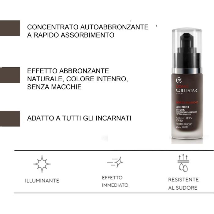 Collistar UOMO Gotas Mágicas Autobronceadoras para Rostro Bronceado Rápido y Natural - 30 ml 2