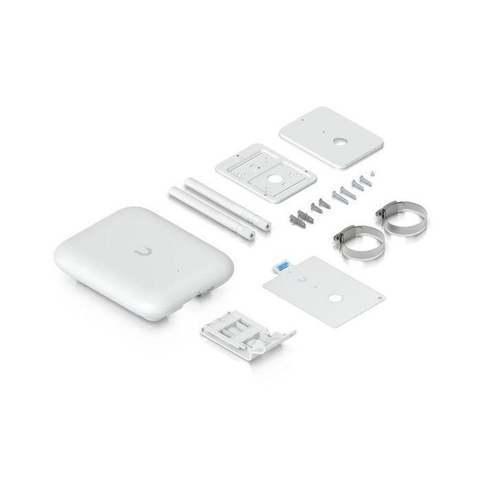 Ubiquiti WiFi 7, 4 Spatial Streams, Puerto 2.5 GbE RJ45, PoE+, IPX6, Carcasa Policarbonato y Aleación Aluminio Blanco 13