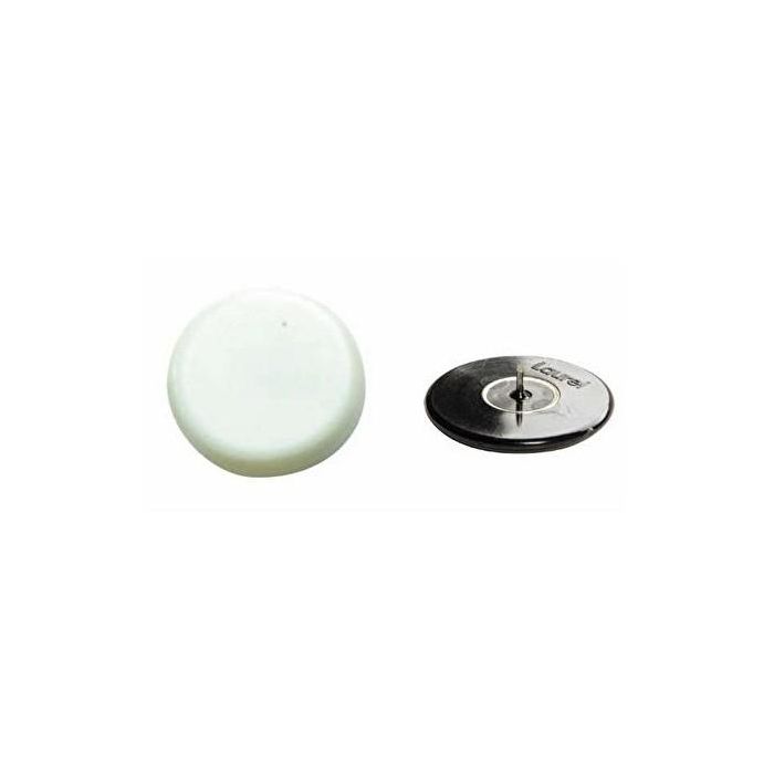 WEDO 2703 Chinchetas de plástico blancas para pósteres 30 mm, en lata de 4 unidades