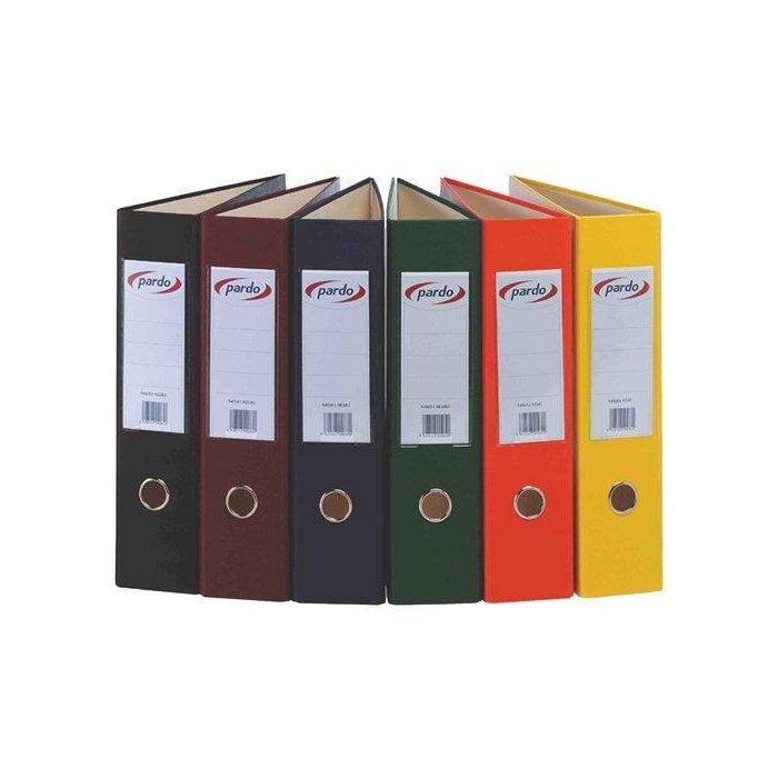 Archivador Palanca Pardo Forrado Pvc Fº 70Mm Rojo