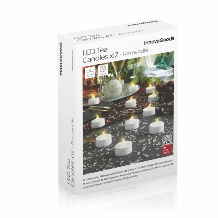 Set de Velas de Té LED Romandle InnovaGoods 12 Unidades 1 Set de Velas de Té LED Romandle InnovaGoods 12 Unidades 1