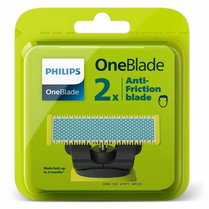 Cuchillas de Repuesto - PHILIPS - QP225/50 OneBlade - Compatible con Todos los Mangos, Antifricción, 4 Meses de Uso, Resistente al Agua 3 Cuchillas de Repuesto - PHILIPS - QP225/50 OneBlade - Compatible con Todos los Mangos, Antifricción, 4 Meses de Uso, Resistente al Agua 3