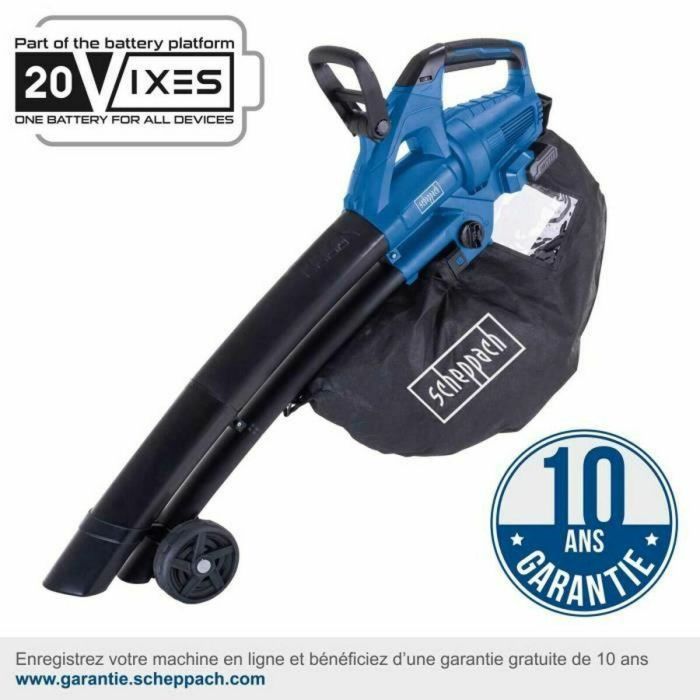 Soplador-aspirador de hojas inalámbrico SCHEPPACH BC-BLV720-X 20V IXES - Caudal 210km/h - 45L - sin batería ni cargador 5