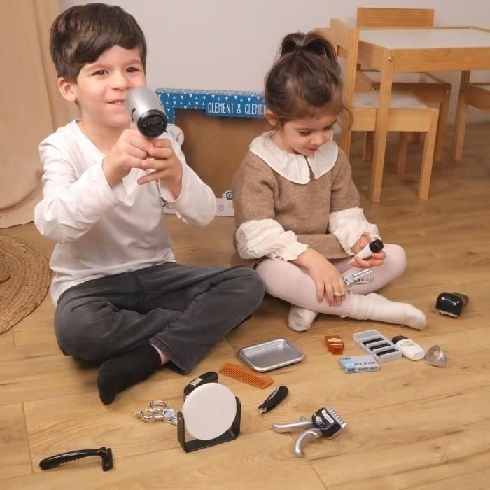 Set de peluquería - Juego de simulación de barbero - CLEMENT CLEMENTINE - Maquinilla, secador de pelo, maquinillas de afeitar - A partir de 3 años 1 Set de peluquería - Juego de simulación de barbero - CLEMENT CLEMENTINE - Maquinilla, secador de pelo, maquinillas de afeitar - A partir de 3 años 1
