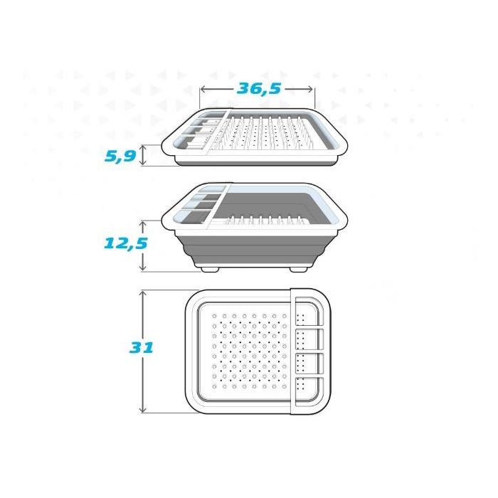 Escurridor de Cocina Plegable Aktive 6 Unidades 1