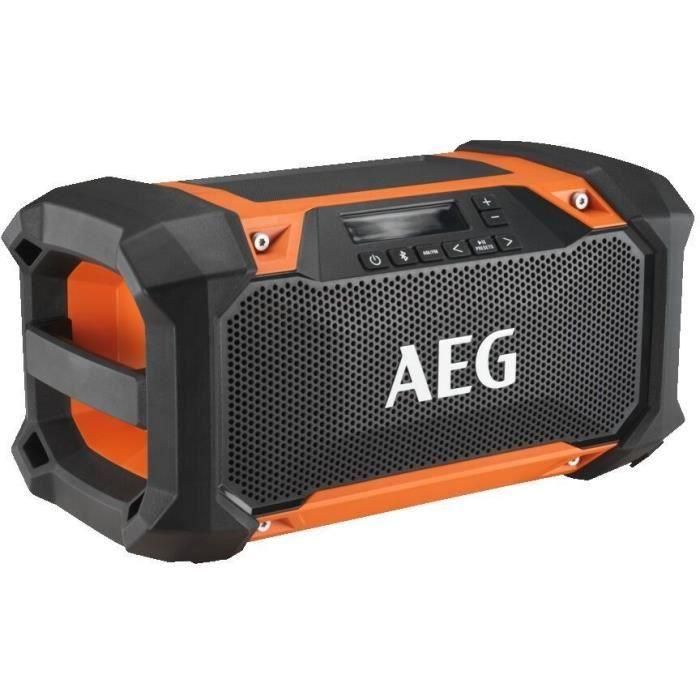 Radio - AEG POWERTOOLS - BRSP18-0 - 18V - Bluetooth - Alcance 30m - 30W - AM/FM - Pantalla LCD - IP54 - Sin batería ni cargador