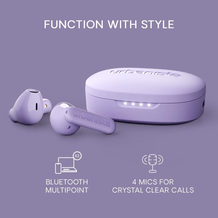 Urbanista Copenhagen 2 Auriculares Inalambricos Purpura 36 Horas de Reproduccion Bluetooth 5.4 IPX4 9