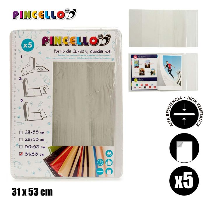 Set 5 Forro De Libros Autoadhesi 31X53Cm Pincello (36 Unidades) 3 Set 5 Forro De Libros Autoadhesi 31X53Cm Pincello (36 Unidades) 3
