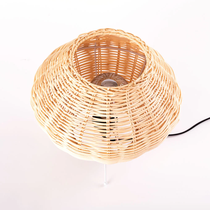 Lámpara de Mesa Alfred SKD-T-2018 Compatible con Bombilla E27 para Decoración Mediterránea Natural Boho-Chic 2