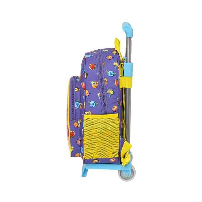 Mochila Escolar con Ruedas SuperThings Guardians of Kazoom Morado Amarillo (27 x 33 x 10 cm) 5