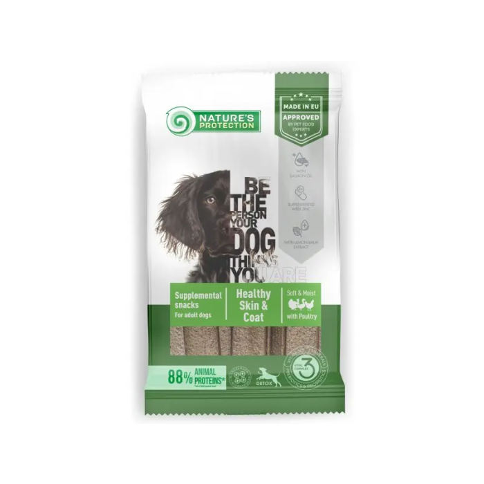Nature's Protection Dog Adult Snack Skin & Coat Aves De Corral 160 gr