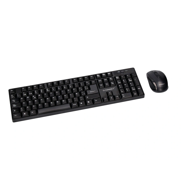 Q-connect Set Teclado + Ratón Inalámbrico 2.4g Negro Compatible Windows 2