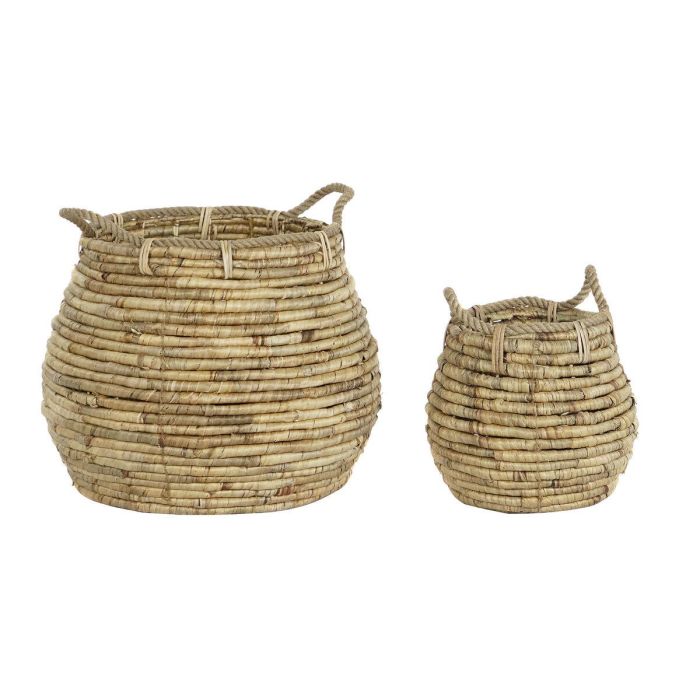 Cesta Alpino DKD Home Decor Natural 50 x 48 x 50 cm Set de 2