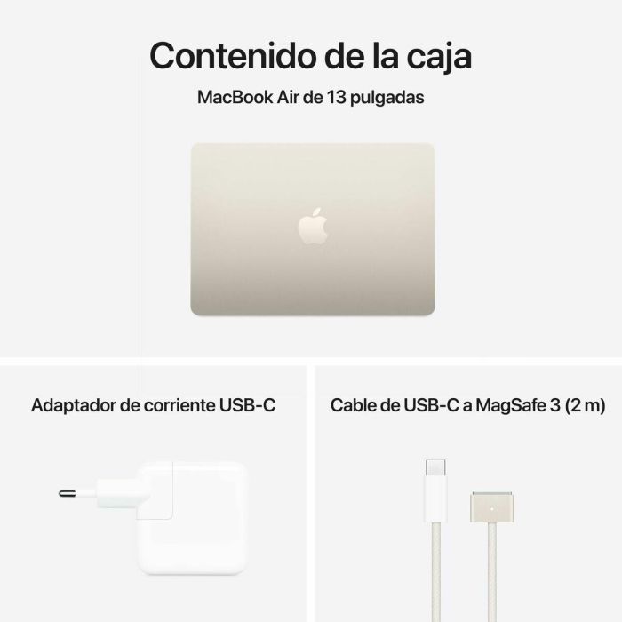 Apple Portátil MacBook Air con Chip M4, 24 GB RAM, 512 GB SSD, Pantalla Liquid Retina WQXGA 13.6" y Touch ID - Color Estrellado 1 Apple Portátil MacBook Air con Chip M4, 24 GB RAM, 512 GB SSD, Pantalla Liquid Retina WQXGA 13.6" y Touch ID - Color Estrellado 1