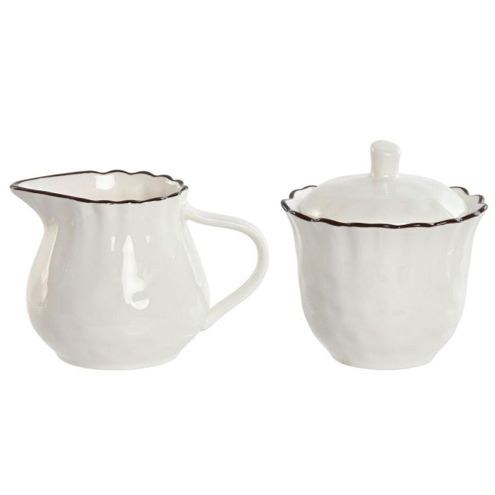 Azucarero Cottage DKD Home Decor Blanco Marron 8.4 x 8 x 12 cm Set de 2 Azucarero Cottage DKD Home Decor Blanco Marron 8.4 x 8 x 12 cm Set de 2