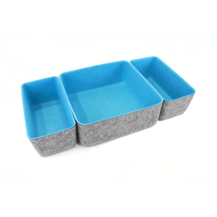 Confortime Set de 3 Organizadores de Fieltro 25.5 x 25.5 x 10.5 cm (6 Unidades) 7