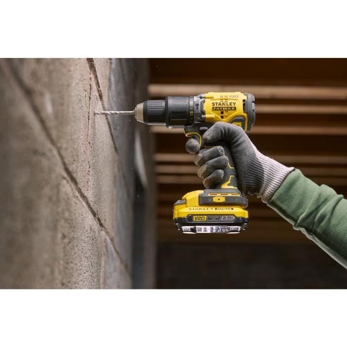 Stanley Fatmax SFMCD715D2K-QW Taladro Atornillador de Impacto sin Escobillas 18V 60Nm con 2 Baterías Litio 2Ah V20 4 Stanley Fatmax SFMCD715D2K-QW Taladro Atornillador de Impacto sin Escobillas 18V 60Nm con 2 Baterías Litio 2Ah V20 4