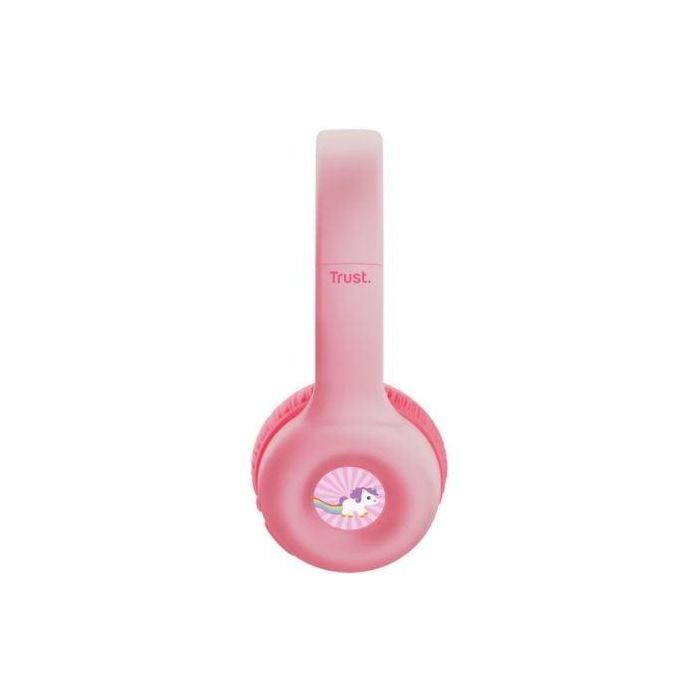 Trust 25274 Auriculares Inalámbricos Nouna Kids para Niños con Micrófono, Límite 85 dB, 15h Batería, Plegables, Rosa 4 Trust 25274 Auriculares Inalámbricos Nouna Kids para Niños con Micrófono, Límite 85 dB, 15h Batería, Plegables, Rosa 4
