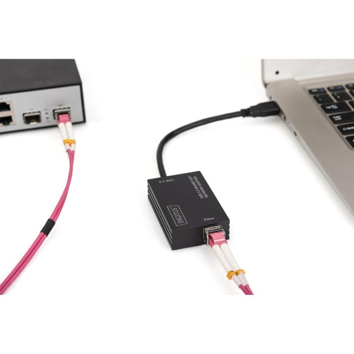 DIGITUS USB 3.0 Gigabit SFP Netzwerkadapter 2 DIGITUS USB 3.0 Gigabit SFP Netzwerkadapter 2