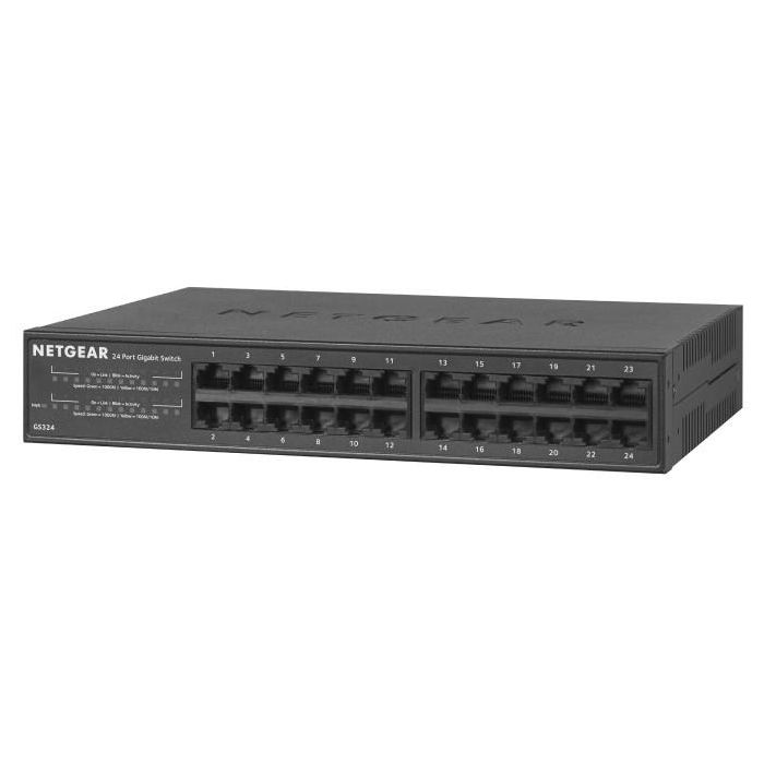 NETGEAR GS324v2 RM Switch Gigabit Ethernet No Administrado 24 Puertos Montaje en Rack Montaje Pared