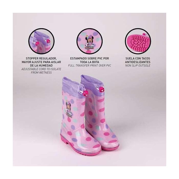 Botas de Agua Infantiles Minnie Mouse Rosa 27 2