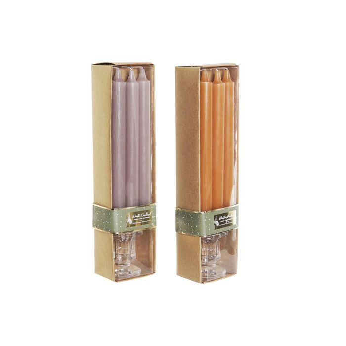 Velas DKD Home Decor Gris Naranja Navidad 2 x 2 x 20 cm (4 Piezas) (2 Unidades) Velas DKD Home Decor Gris Naranja Navidad 2 x 2 x 20 cm (4 Piezas) (2 Unidades)