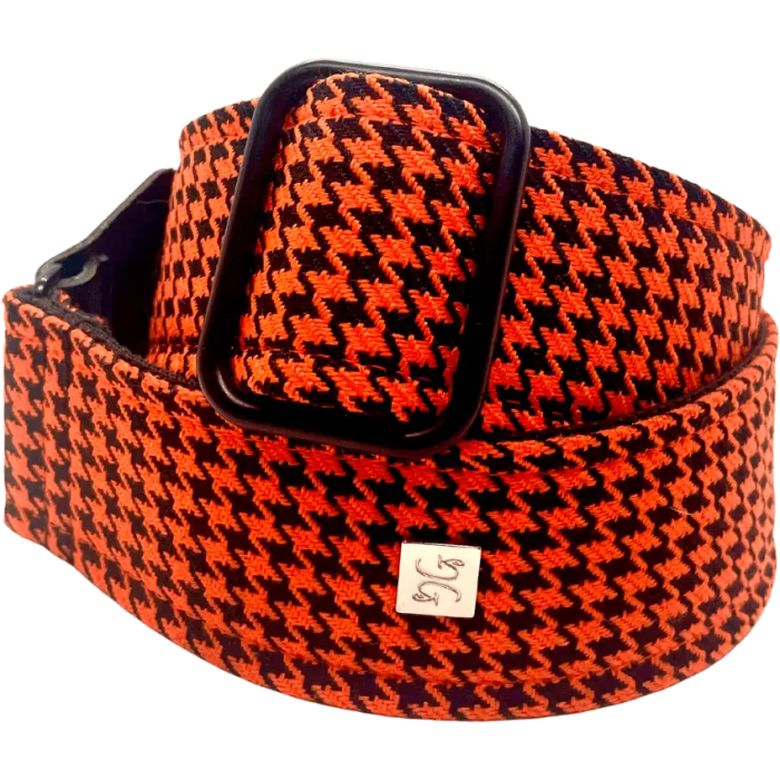 GETM Correa Guitarra Bajo Fly Hounds Tooth Orange 1