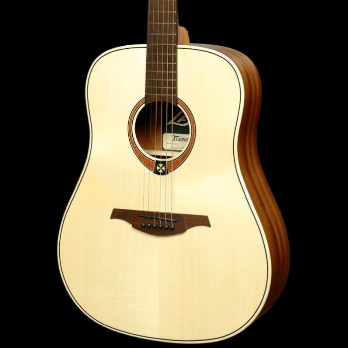 LAG Guitarra Acustica Dreadnought Zurdos Natural Satinado