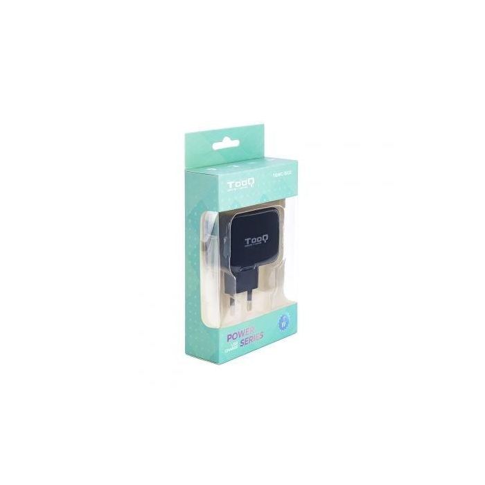 TooQ TQWC-1S02 Cargador de Pared USB 2 Puertos 17W 3.4A Total (2.4A/Puerto) Negro 4 TooQ TQWC-1S02 Cargador de Pared USB 2 Puertos 17W 3.4A Total (2.4A/Puerto) Negro 4