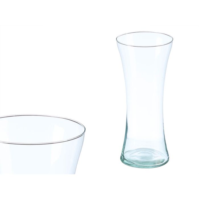 Giftdecor Jarrón de Cristal Transparente Estrecho con Boca Ancha de 26 cm de Alto (Set de 6)