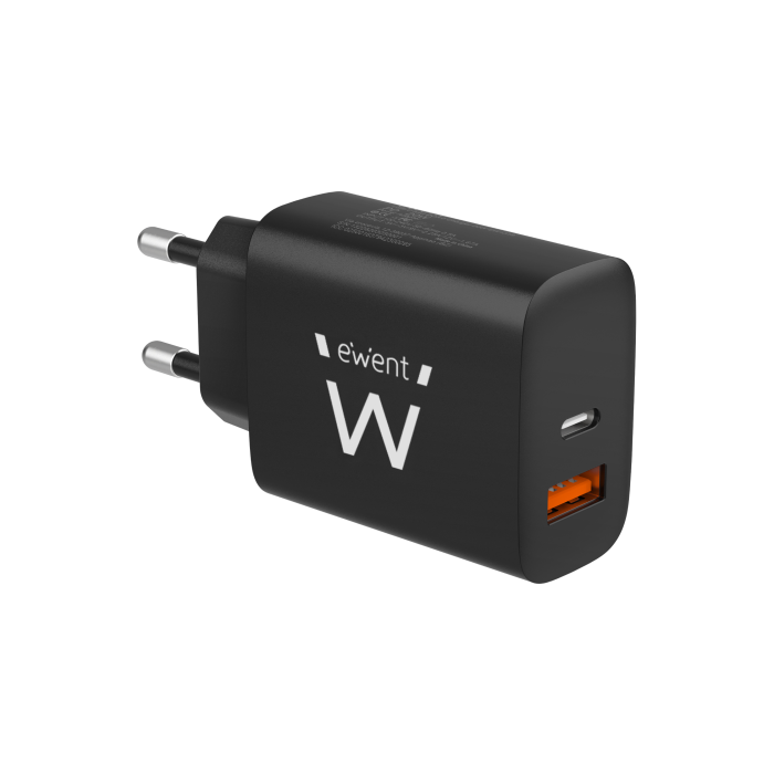 Ewent Cargador Rápido USB-C y QC3.0 20W EW1319 para iPhone 15/14 y Android con Power Delivery 0 Ewent Cargador Rápido USB-C y QC3.0 20W EW1319 para iPhone 15/14 y Android con Power Delivery 0