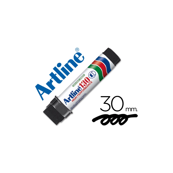 Artline Rotulador PosterMarker EK-130 Negro Tinta Permanente Trazo 30mm Recargable