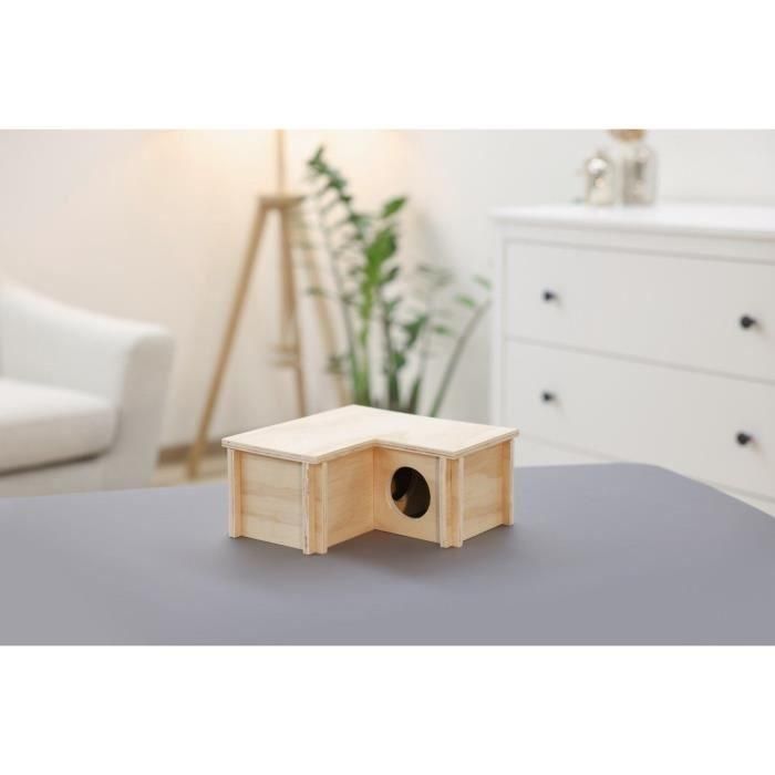 Kerbl KER1707492813677 Refugio para pequeños roedores - Modelo de 3 cámaras - Beige - Techo desmontable - Fácil montaje Kerbl KER1707492813677 Refugio para pequeños roedores - Modelo de 3 cámaras - Beige - Techo desmontable - Fácil montaje